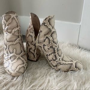 Steve Madden Rookie Snakeskin Booties